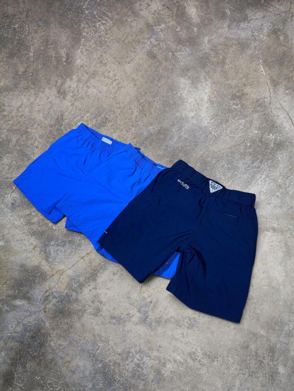 Columbia PFG Fishing Shorts Swim Trunks Lot of 3 Blue Navy Boys Small